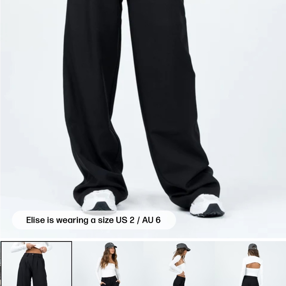 Princess Polly archer pants black